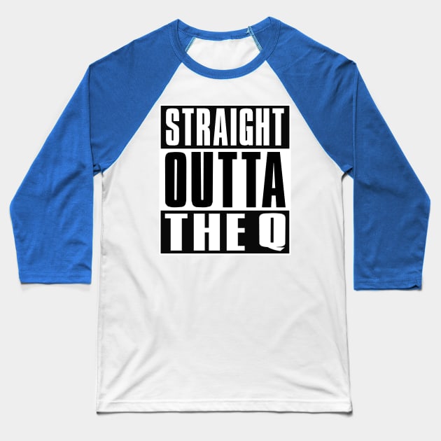 Straight Outta The Q, remembering the San Diego Chargers Baseball T-Shirt by Retro Sports